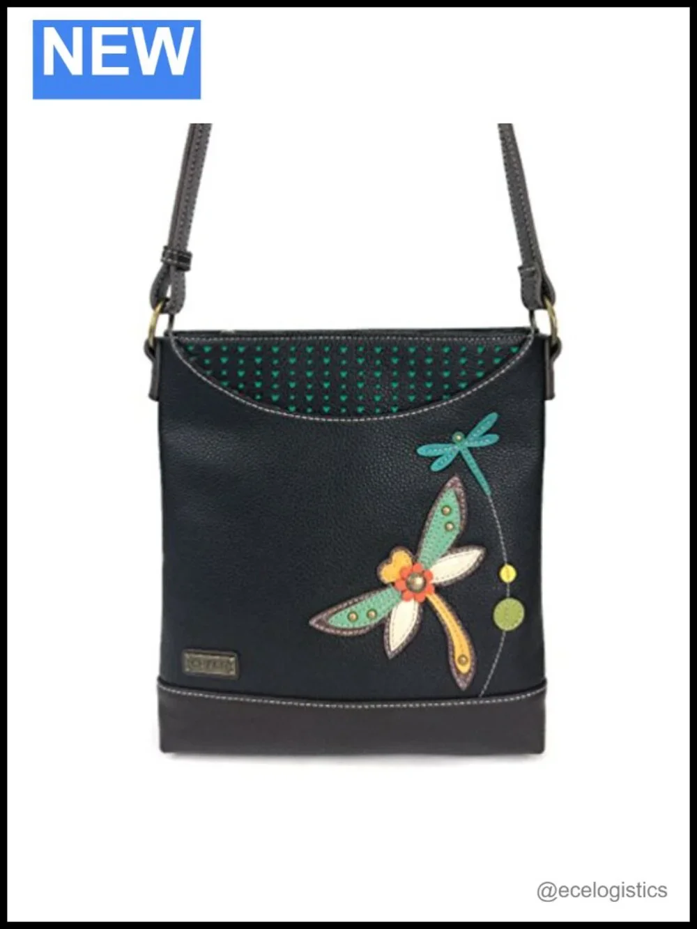 Faux Leather Messenger Bag with Adjustable Strap, Fits iPad